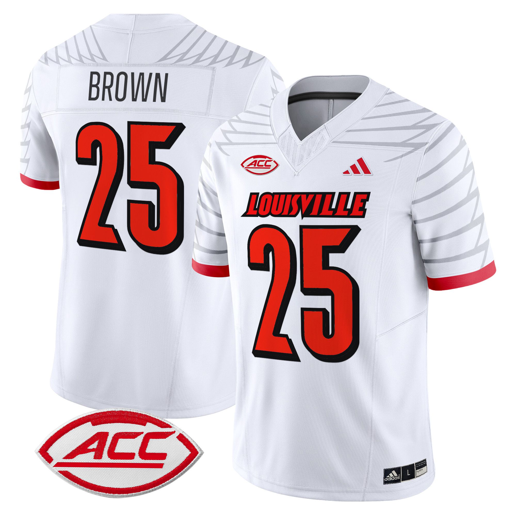 Men Louisville Cardinals #25 Brown White 2024 Vapor Limited NCAA Jersey->->NCAA Jersey